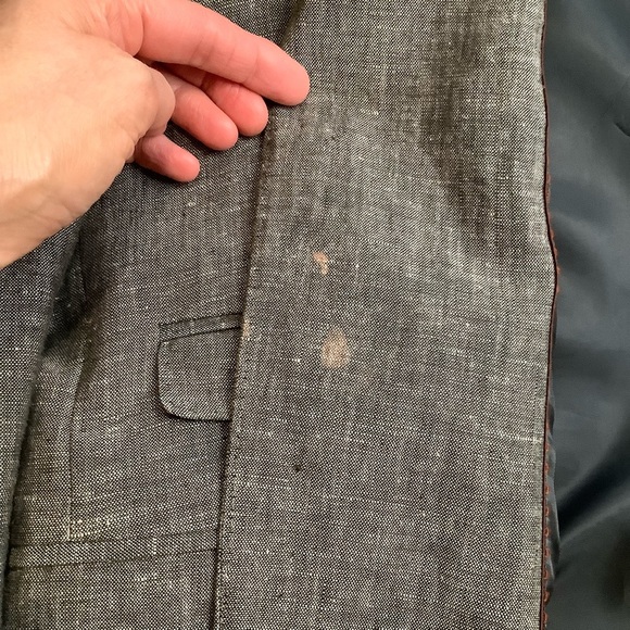 H&M Neutral Menswear Oversized Linen Blazer Scandi Style - Picture 12 of 13